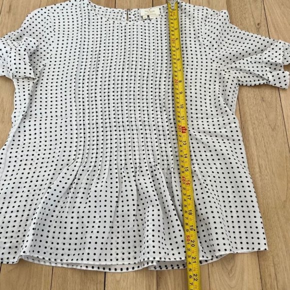 Kate spade short sleeve polka dot silk blouse - Picture 10 of 11